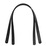 Mmrm 2Pcs/Set Detachable Leather Bag Strap Belt Replacement Handle for Handbag Purse Black
