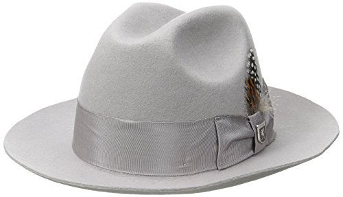 light grey fedora hat