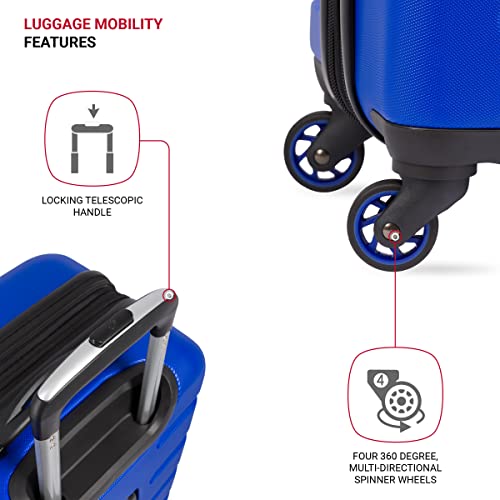 SwissGear 7366 Hardside Expandable Luggage with Spinner Wheels, Cobalt