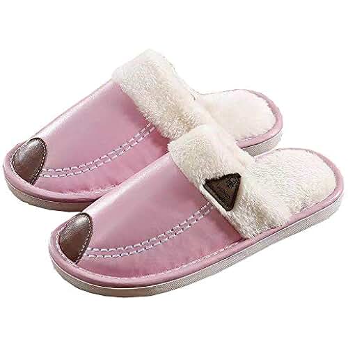 Amazon.com: womens leather bedroom slippers