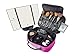 Angelgear MAKEUP CASE STYLISH TRAVEL ORGANIZER Adjustable Compartments Fits Any Cosmetics With BONUS GIFTS Black