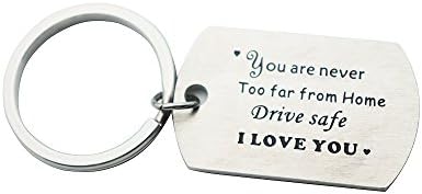 Drive Safe Keychain I Need You Here with Me Trucker Driver Keychain Keyring Dad Gifts Personalized Men Gifts for Boyfriend