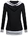 Miusey Womens Long Sleeve Color Block Lightweight Pullover Sweatshirt Hoodies