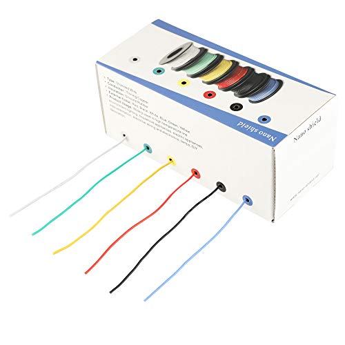 image for Hook-up Stranded Wire 24 AWG with UL3132, Nano Shield 6 Colors (26ft E