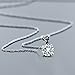 Charles & Colvard Forever Classic 4.5mm 0.33ct DEW Created Moissanite 14k White Gold Solitaire Pendant Round 4 Prong With 18 inches 14K White Gold Chain