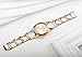 ETEVON Women’s Quartz Rose Gold Wrist Watch with Simple Dial Style and Round Hollow Bracelet Water Resistant, Fashion Luxury Dress Watches for Women (Rose Gold)