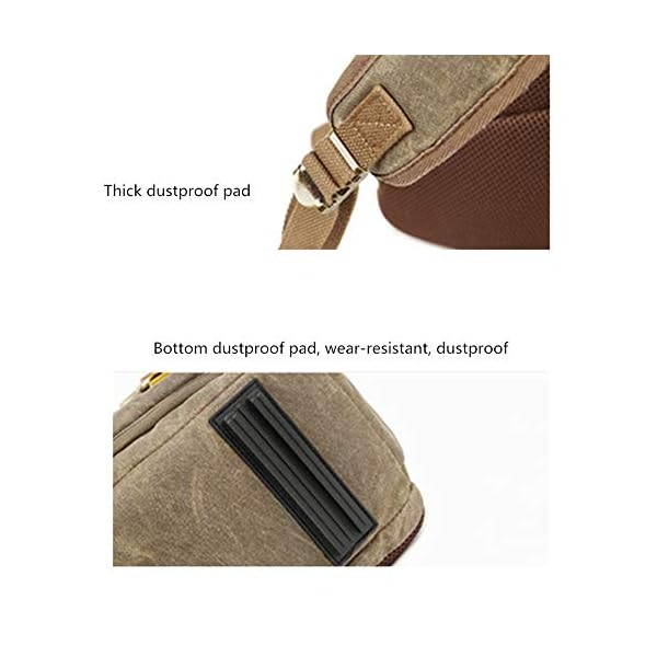 Yingm Kamerarucksack SLR Digital Rucksack Wasserdicht große Kapazitäts-Wax Dye Canvas Rucksack Outdoor Camera Bag… – Bild 7