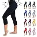 TNNZEET High Waist Capri Leggings for Women Opaque Slim Regular & Plus Size Elastic Buttery Soft Classic Yoga Pants