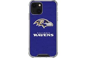 Skinit Clear Phone Case Compatible with iPhone 13 Mini - Officially Licensed NFL Baltimore Ravens Distressed Design
