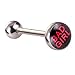 Mecoo Hypoallergenic Surgical Steel Tongue Ring 5 Kind Novelty Word Designs Barbell Piercing BR017 (5 PCS Mix)