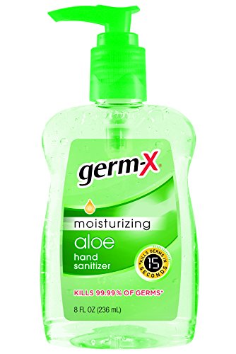 Germ-x Hand Sanitizer with Vitamin E, Aloe, 8 Fluid Ounce