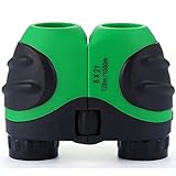 Fvstar Fogproof Kids Binoculars Pocket Size Compact 8 X 21 for Bird Watching Watching Wildlife or Scenery Best Gifts for Kids (Green)