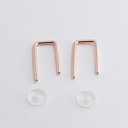 Arc Rose Gold Filled Earrings, Minimalist Arc Line Earrings, Horseshoe Earrings, Arc Earrings, Line Earrings, Wishbone Earrings, RGF-R-D13-18GA-STAPLE