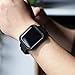 Case Compatible for Apple Watch 44mm Series 4, Seiaol Watch Case Protector Compatible iWatch Series 4 Scratch Resistant Shockproof TPU+PC Protective Bumper Cover for Apple Watch (Black)