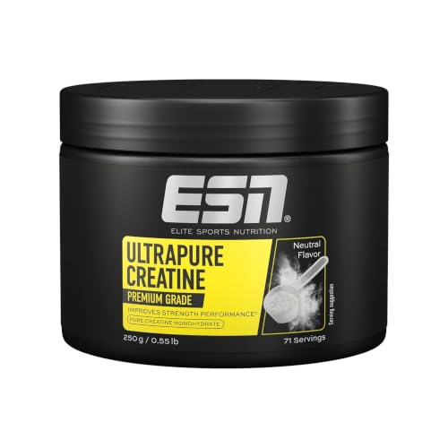 Ultrapure Creatine Monohydrate - mikrofeines Kreatin-Pulver - 3 g Kreatin pro Portion zur Unterstützung der körperlichen Leistung - leicht löslich, geschmacksneutral und vegan - 250 g
