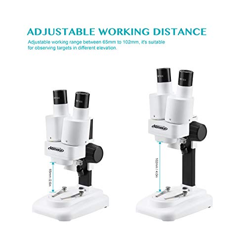 Aomekie 3D Stereo Mikroskop für Kinder 20x 40X Binokulares Mikroskope mit Objektträger Exemplar LED Auflichtbeleuchtung – Bild 7
