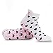 Baby Be Mine Labor and Delivery Non Skid Heart Socks Maternity (6-9, White with Black hearts)