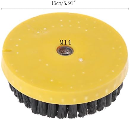 YUNAWU Black Drill Power Scrub Clean Brush Leather Plastic Wooden Furniture (15cm/5.91", P30)
