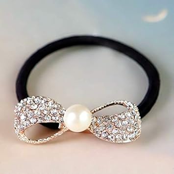 Amazon Com Mopolis Crystal Hair Ties Rope Hairband Elastic Hair