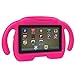 Fire 7 2015 Case,Fire 7 Case 2017,SNOW WI Kids Case Shockproof Light Weight Drop Protection Children EVA Case Cover for Amazon Fire 7 Tablet (5th Generation 2015 / 7th Generation 2017) (Smile Pink)