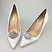Ruihfas Pack of 2 Vintage Women's Removable Rhinestones Shoes Clips Decoration Wedding Party (Black Rhinestone)