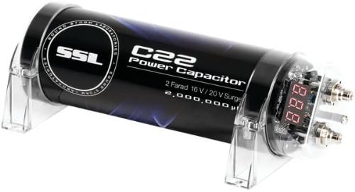 SOUNDSTORM C22 2-Farad Capacitor with Digital Display (Black Finish)