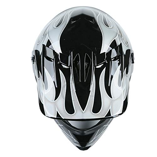 TCTMT Youth Helmet+Goggles+Gloves DOT Motocross Hot Youth Kids Helmets Black Skull Dirt Bike