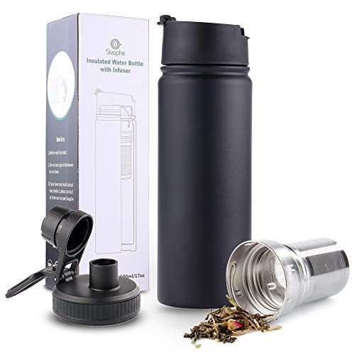 Infuser Travel Mug with Removable Tea Strainer Bottle 18/8 Stainless