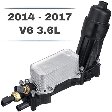 Engine Oil Cooler/Filter Housing Assembly | V6 3.6L 3.2L | 68105583AF for 2014-2017 Dodge Chrysler Jeep RAM | Housing, Filter, Gaskets, Sensors, Bypass Valve & Spring