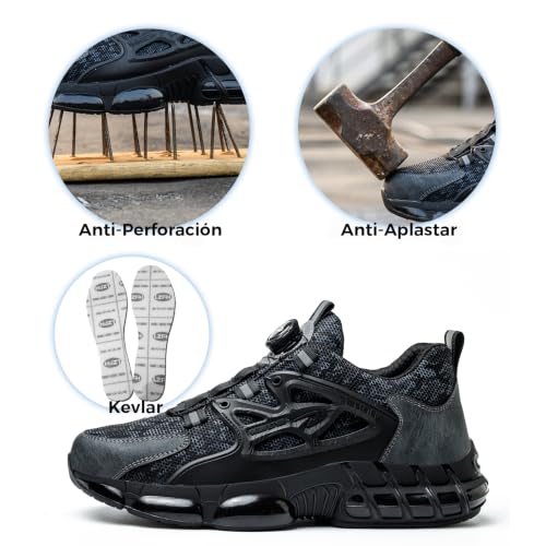Safety Shoes for Men Women Sneakers Work Shoes Lightweight Comfortable Non-Slip with Steel Toe 36-46 EU