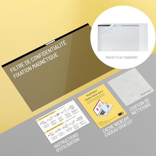 VistaProtect - Privacy Filter & Blue Light Filter Premium Magnetic 2-in-1 Protective Film Compatible with Apple MacBook Air 13 M2/M3/M4/M5 (13.6" - 2022+)