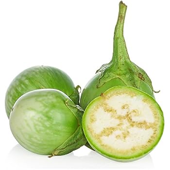 Thai Green Round Eggplant Seeds – Heirloom, 250mg (Approx 50 Seeds) – Home Grown Seeds
