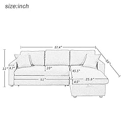 ERYE L-Shaped Coner Modern Corner Sectional Pull