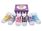 Baby Emporio- 6 Pr- Baby Girl Socks-Keepsake Box-0-9 Months-Anti-slip