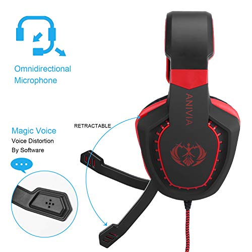 image for Anivia AH28 All-Platform Stereo Headphones Gaming Headset with Mic Com