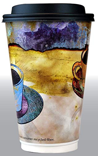 LBP Manufacturing 3012 Monaco Thermo Grip Double Wall Insulated Paper Hot Cup, 3" Length x 3-115/128" Width x 5-89/128" Height, Stock Print, 20-Ounce Capacity (Case of 540)