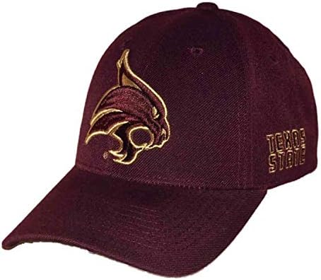 Texas State University Bobcats Adjustable NCAA Structured Baseball Ball Cap Hat Maroon