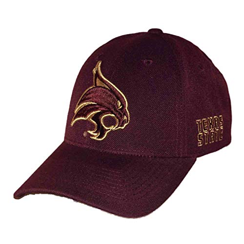 Texas State University Bobcats Adjustable NCAA Structured Baseball Ball Cap Hat Maroon