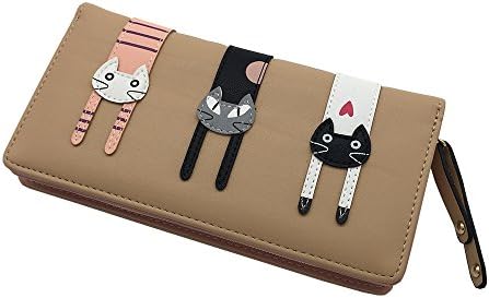 HEMALL 1pcs Color Scrubs Women Wallet Ladies Long Swash-lid Tri-fold Mickey Head Purse Slim Phone Coin Pocket Wallets