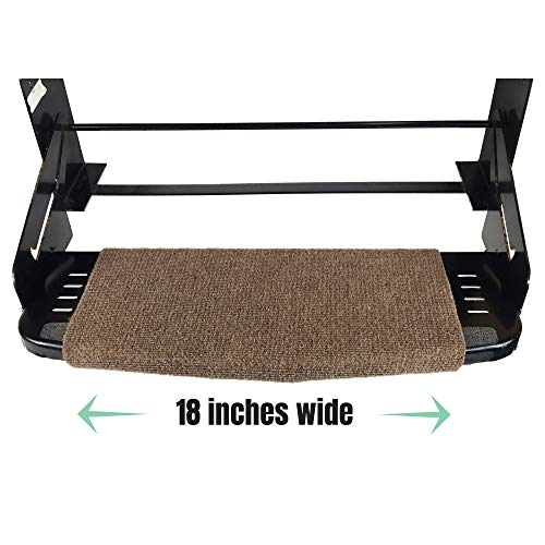 ARL Outdoors Brown RV Wrap Around Step Rug Cover - Protects Your RV From Unwanted Tracked in Dirt, Works on Electric and Manual RV Steps