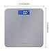 Hippih Digital Body Weight Bathroom Scale with 400 lb Weight Capacity Measures Weight Easy-to-Read Back light LCD Glass AAA 009 (Silver)
