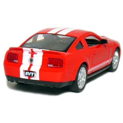 5" 2007 Shelby GT500 1:38 Scale (Red/White Stripes)