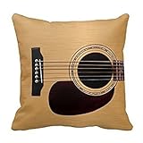 Spruce Top Acoustic Guitar Throw Pillows Custom Throw Pillow Case Personalized Cushion Cover Pillowcase Square Pillow Cover 18x18
