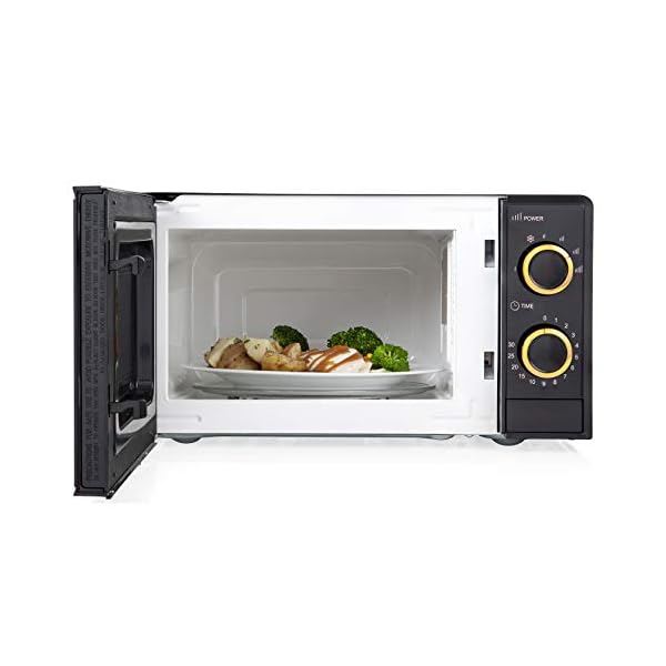 Tower-T24029RG-Manual-Solo-Microwave-with-4-Power-Levels-30-Minute-Timer-Defrost-Function-700-W-17-Litre-Black-and-Rose-Gold Tower T24029RG 17L Manual Microwave with 700W Power Output and 6 Power Levels, Black and Rose Gold