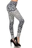 Leggings Depot NEW ARRIVALS Women's Popular BEST Printed Plus Fashion Leggings (Fine China A491)