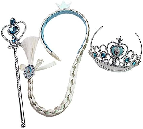 Children suit purple wand braids girl hair hoop crown-blue