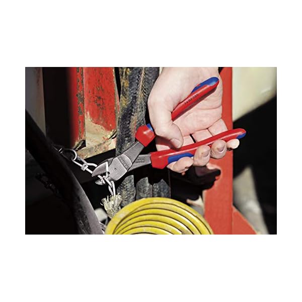 KNIPEX Kraft-Seitenschneider mit Comfort-Griffen schwarz atramentiert 200 mm, 74 02 200 – Bild 6