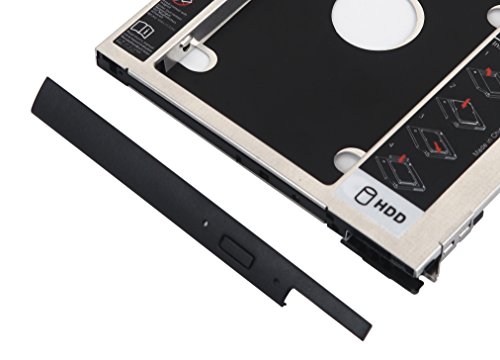 Deyoung 2nd HDD SSD Hard Drive Caddy Adapter for Dell Latitude E6440 E6540 Precision M2800 with ejector + Bezel / faceplate