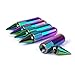 Xprite Neon Chrome Aluminum Mounted 90mm Spike Extended Nut Refit Wheel Lug Nuts/Tire Screw M12x1.5