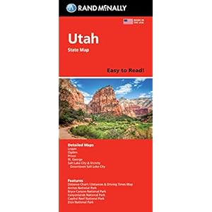 Rand McNally Easy to Read Folded Map: Utah State Map Landkaart – Gevouwen Kaart, 15 oktober 2021